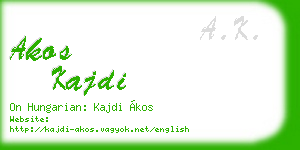akos kajdi business card